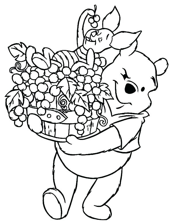 600x776 Grapes Coloring Pages Grapes Coloring Pages Piglet Coloring Page