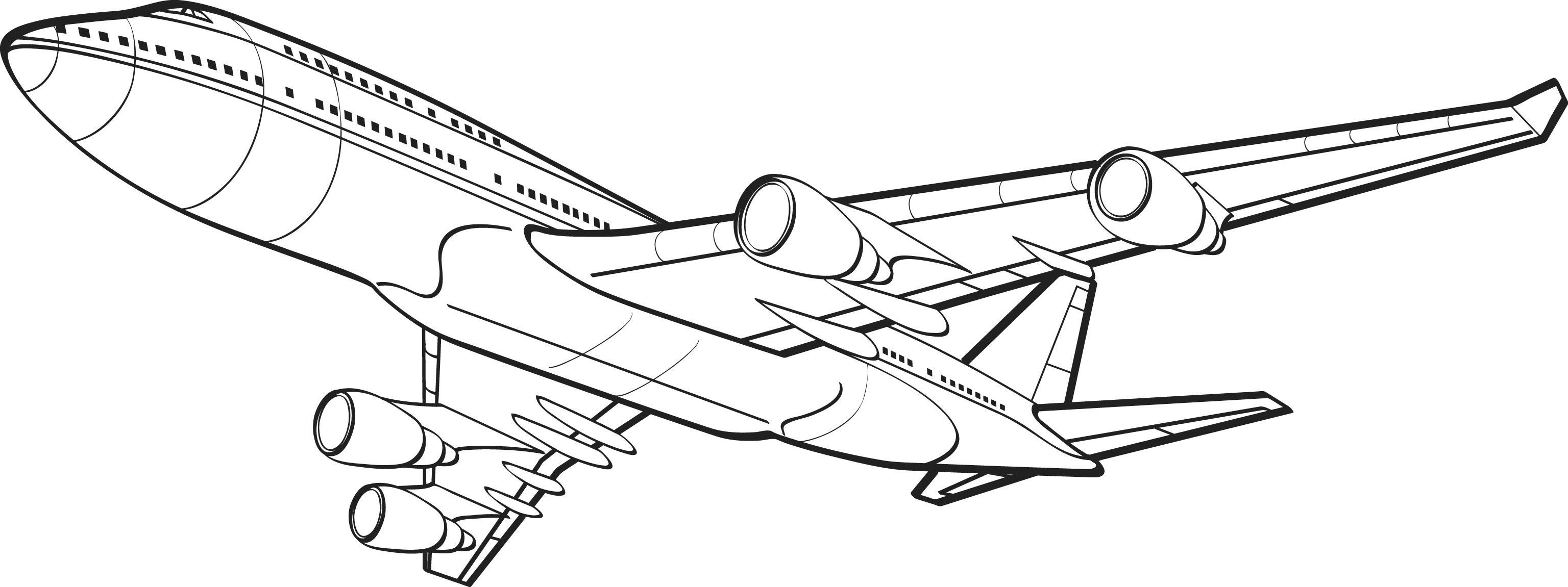 3072x1151 Competitive Vintage Airplane Coloring Pages Printable