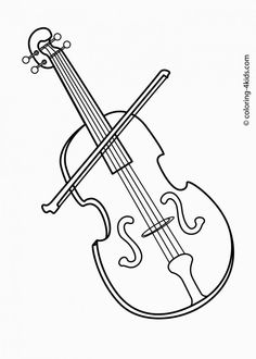 236x330 Printable Violin Coloring Page. Free Pdf Download