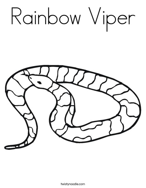 468x605 Rainbow Viper Coloring Page