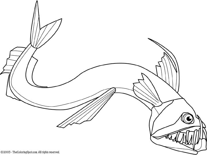 Angler Fish Coloring Page 720x540 Angler Fish Coloring Page