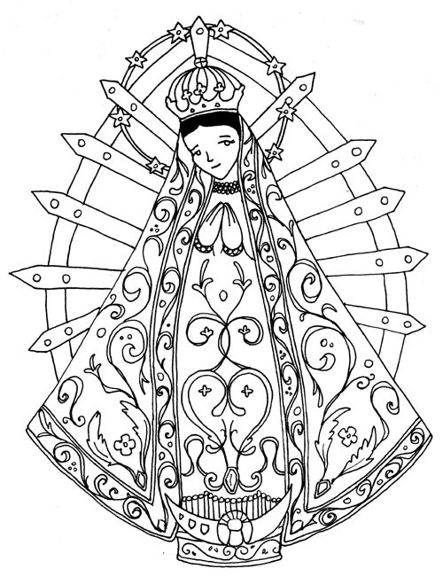 La Virgen De Guadalupe Coloring Sketch Coloring Page 500x659 La Virgen De Guadalupe Coloring Sketch Coloring Page