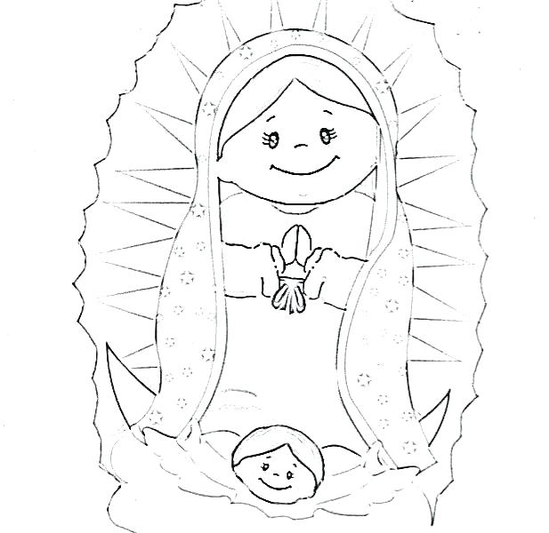 Virgen De Guadalupe Coloring Pages 617x600 Virgen De Guadalupe Coloring Pages