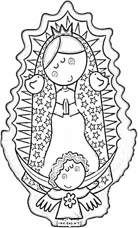 La Virgen De Guadalupe~coloring Page Virgencitas Milky Varios 466x768 La Virgen De Guadalupe~coloring Page Virgencitas Milky Varios
