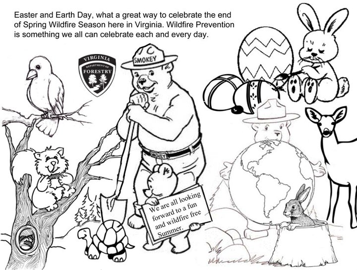 Virginia Wildfire Information And Prevention Smokey Bear Coloring 720x545 Virginia Wildfire Information And Prevention Smokey Bear Coloring