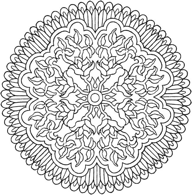 650x659 Mystical Mandala Coloring Pages