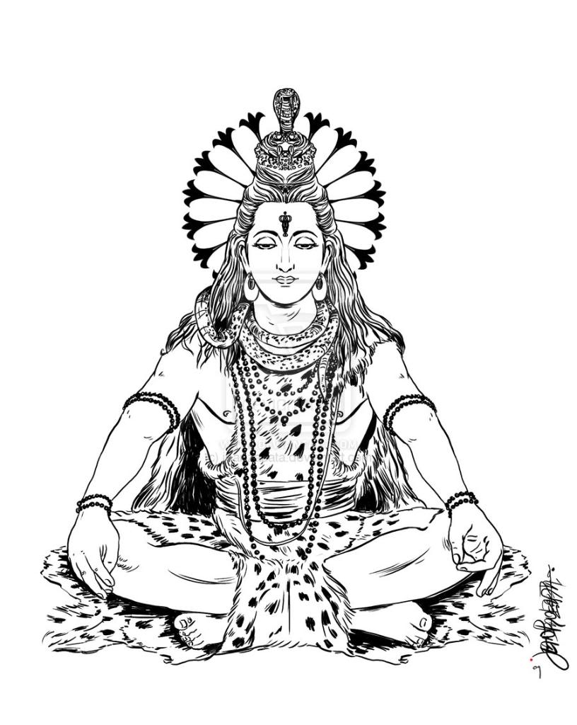 816x1024 Shiva Coloring Page