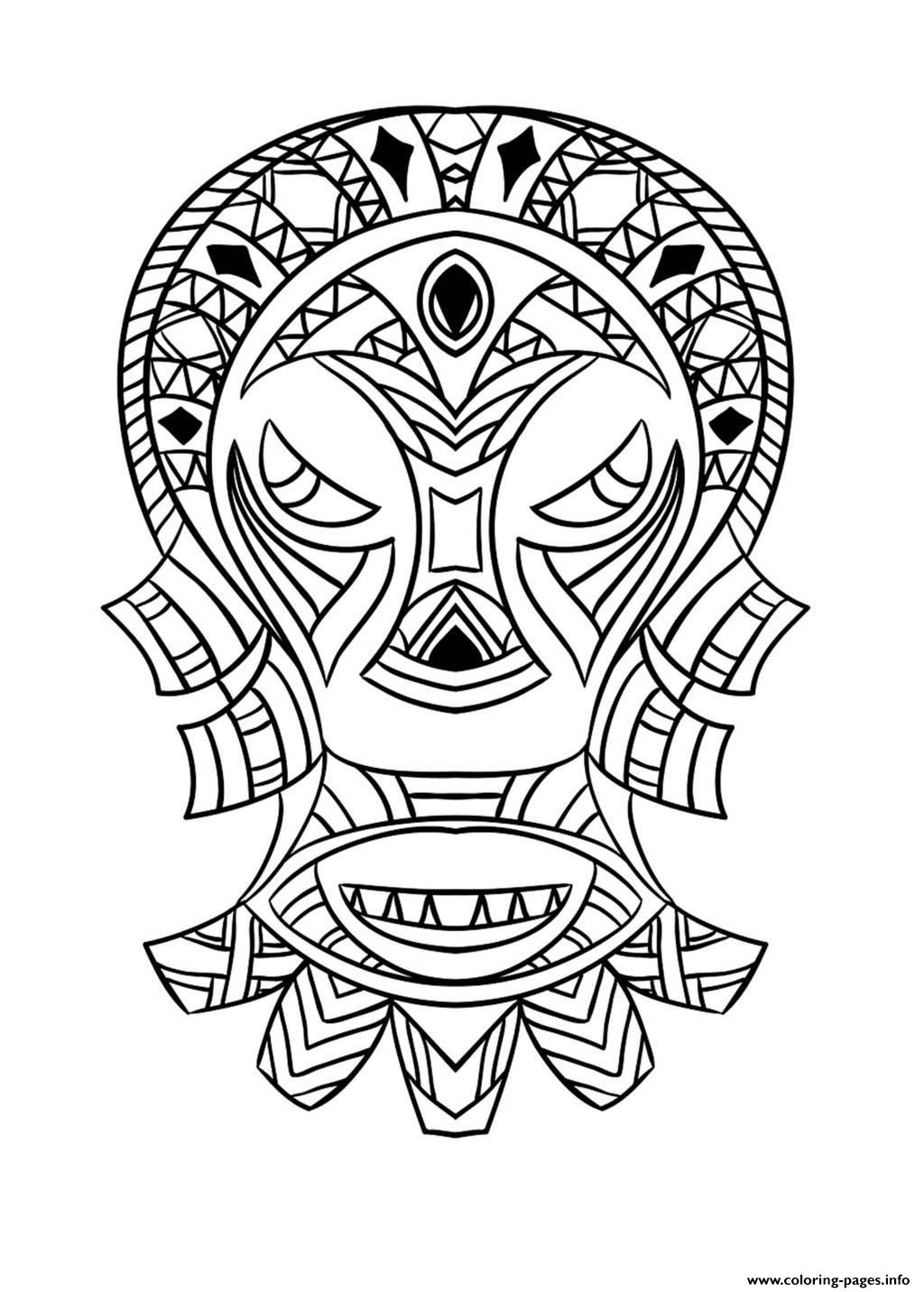 1024x1432 Adult African Mask 4 Coloring Pages Printable