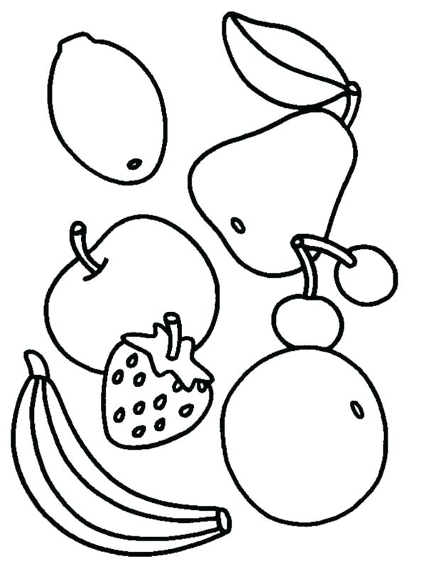 600x801 Coloring Pages Food Food Coloring Page Foods Fruit Full Of Vitamin
