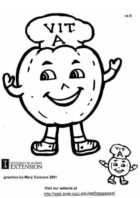 531x750 Coloring Page Vitamin