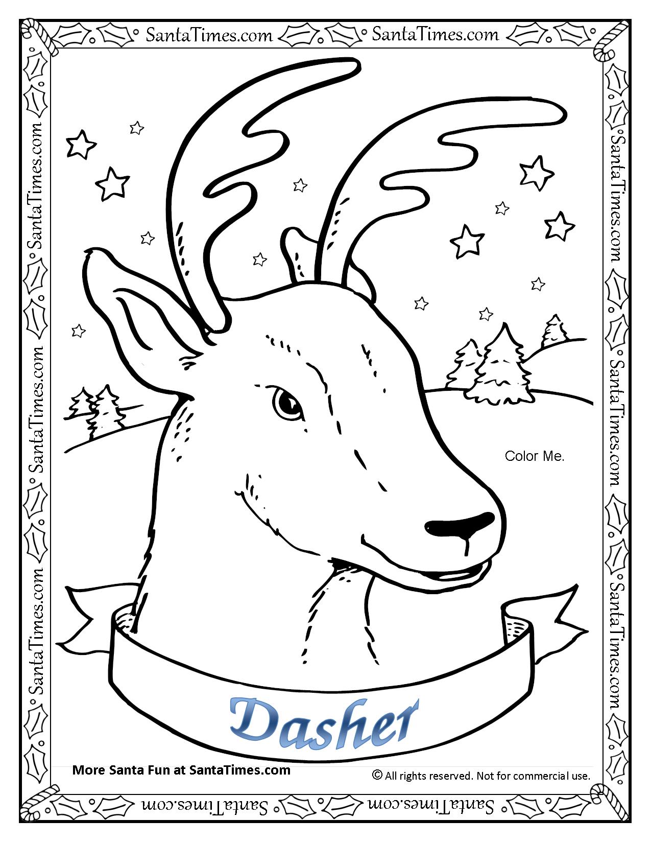 1275x1650 Dasher The Reindeer