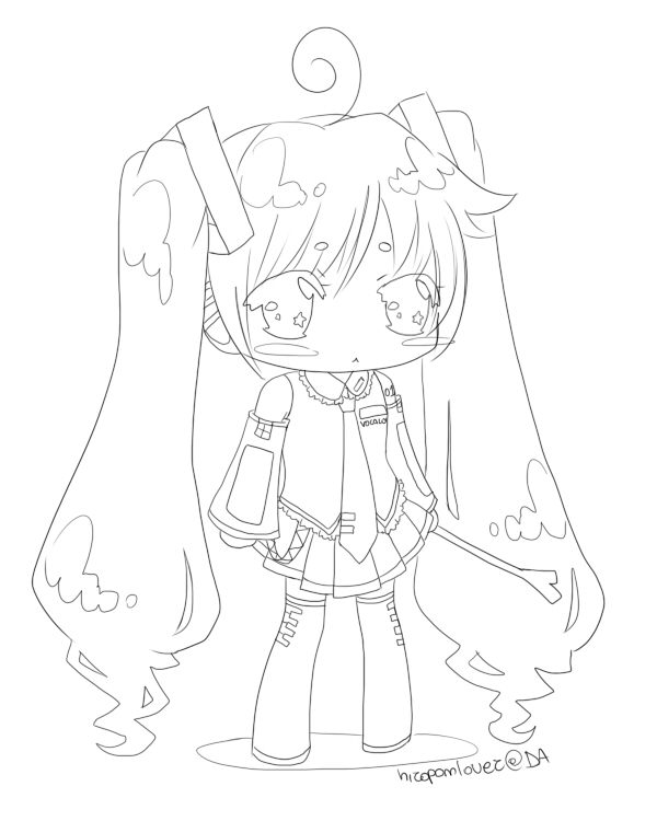 600x750 51 Hatsune Miku Coloring Pages, Hatsune Miku Free Coloring Pages