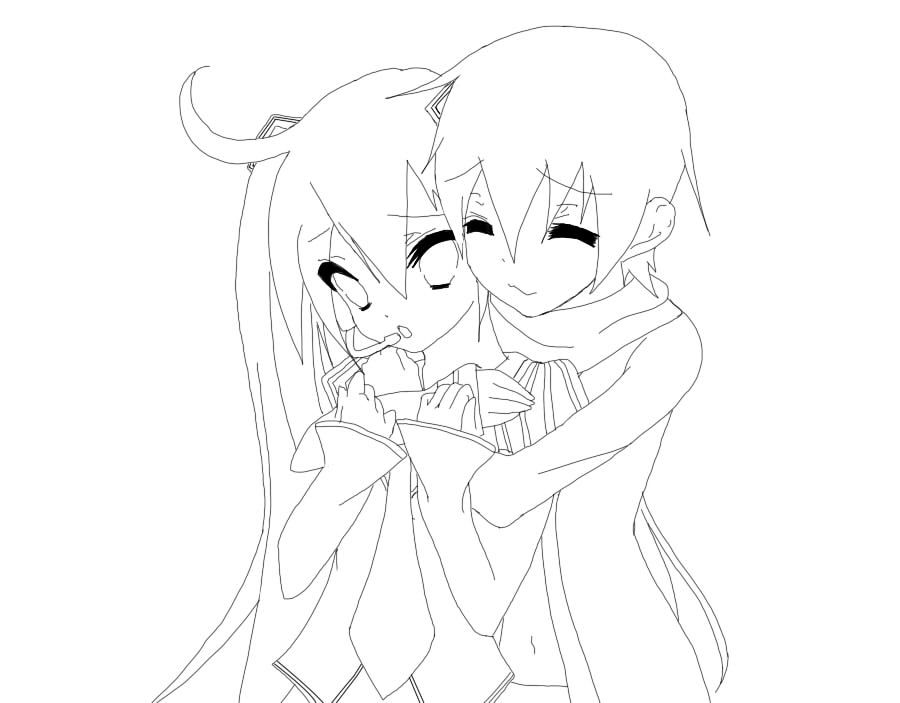 900x703 Coloring Pages Hatsune Miku