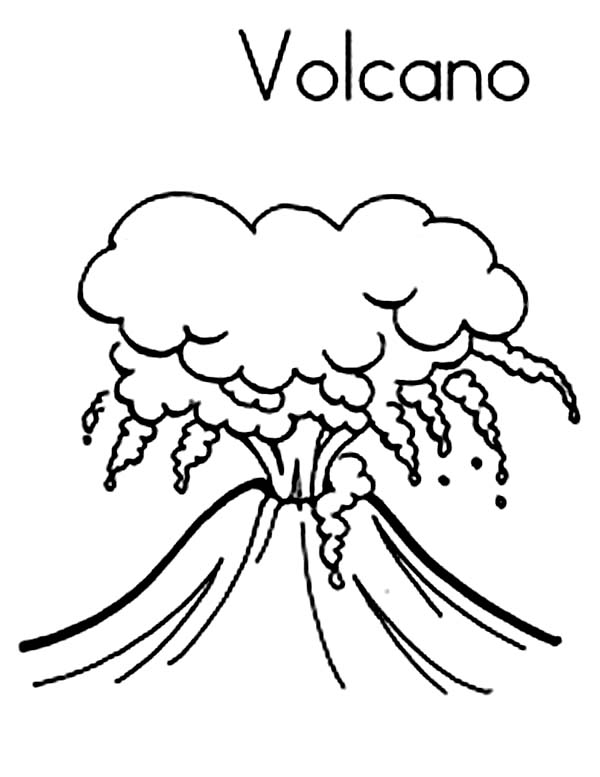 600x777 Magma Of Erupting Volcano Coloring Page