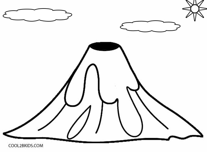 Shield Volcano Coloring Page 680x500 Shield Volcano Coloring Page