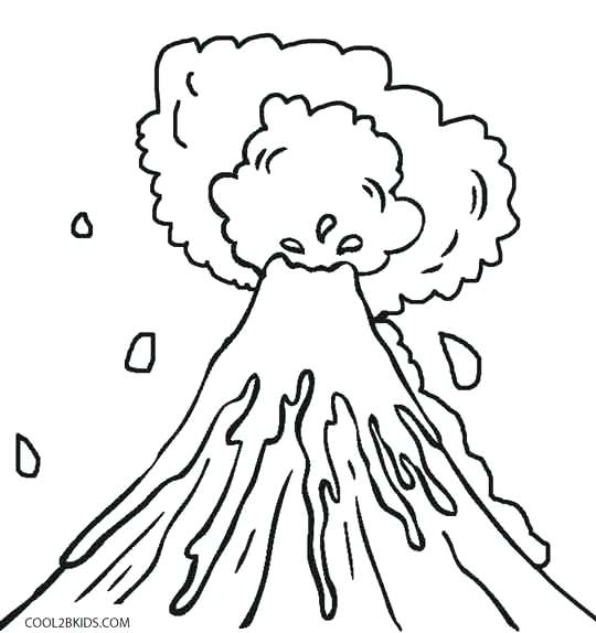 Volcano Coloring Pages Kids Printable For Eruption Murs 540x574 Volcano Coloring Pages Kids Printable For Eruption Murs