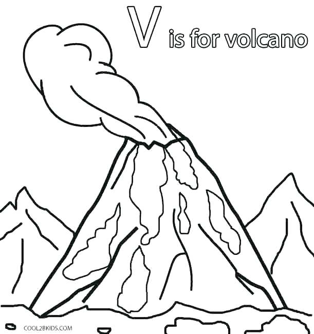 Volcano Printable Coloring Pages Pictures Volcano Coloring Pages 611x650 Volcano Printable Coloring Pages Pictures Volcano Coloring Pages