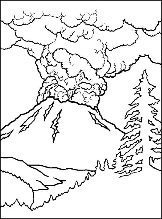 Free Printable Volcano Coloring Pages For Kids Active Volcano 540x731 Free Printable Volcano Coloring Pages For Kids Active Volcano