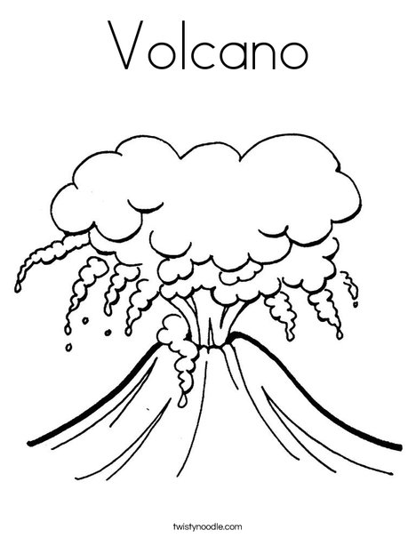 Volcano Coloring Page 468x605 Volcano Coloring Page