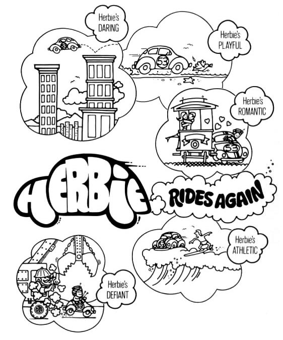 Page From Herbie. The Love Bug Coloring Book Disney Coloring 562x675 Page From Herbie. The Love Bug Coloring Book Disney Coloring