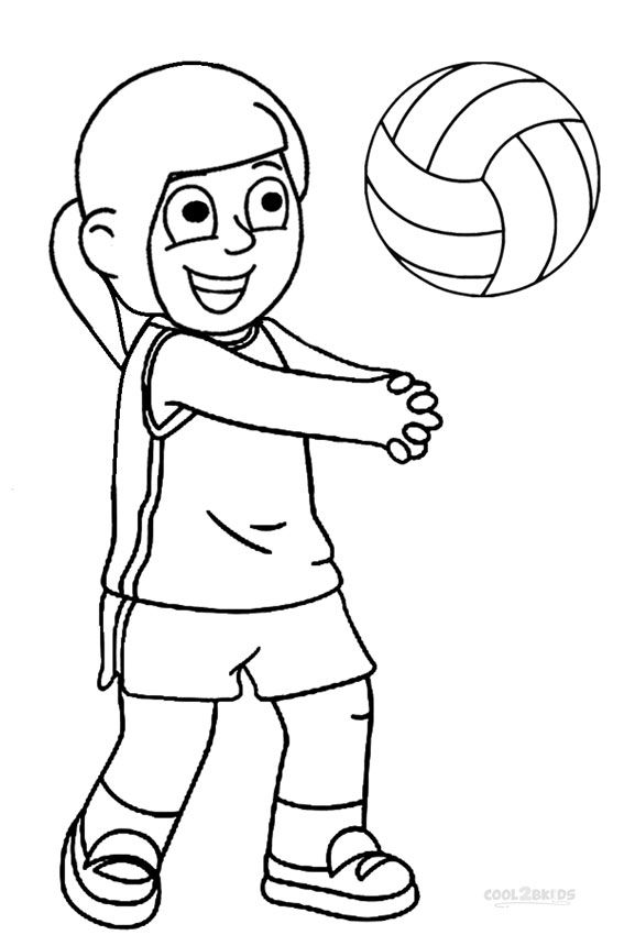 567x850 Printable Volleyball Coloring Pages For Kids Cool2bkids Sports