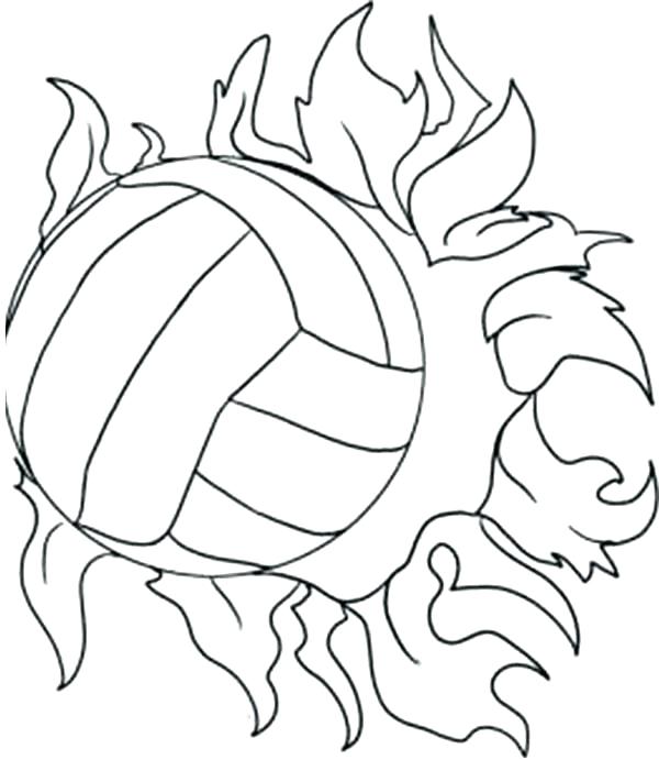 600x691 Free Printable Volleyball Coloring Pages Volleyball Coloring Pages