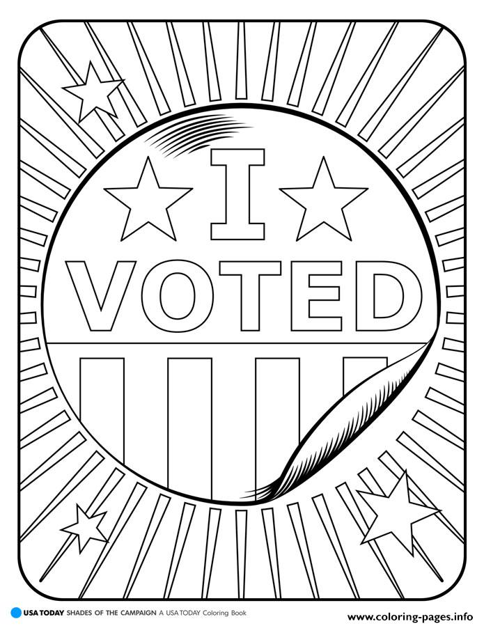 695x899 I Voted Coloring Pages Printable