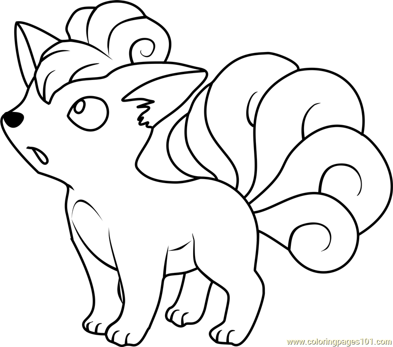 Vulpix Pokemon Coloring Page 800x707 Vulpix Pokemon Coloring Page