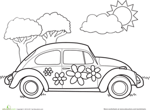 Vw Bug Coloring Page Worksheets, Vw And Vehicle 301x221 Vw Bug Coloring Page Worksheets, Vw And Vehicle