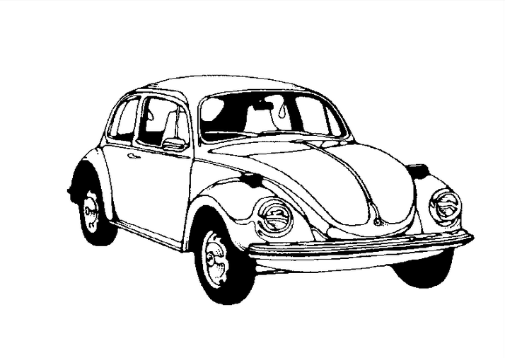 Vw Bug Coloring Page 714x506 Vw Bug Coloring Page