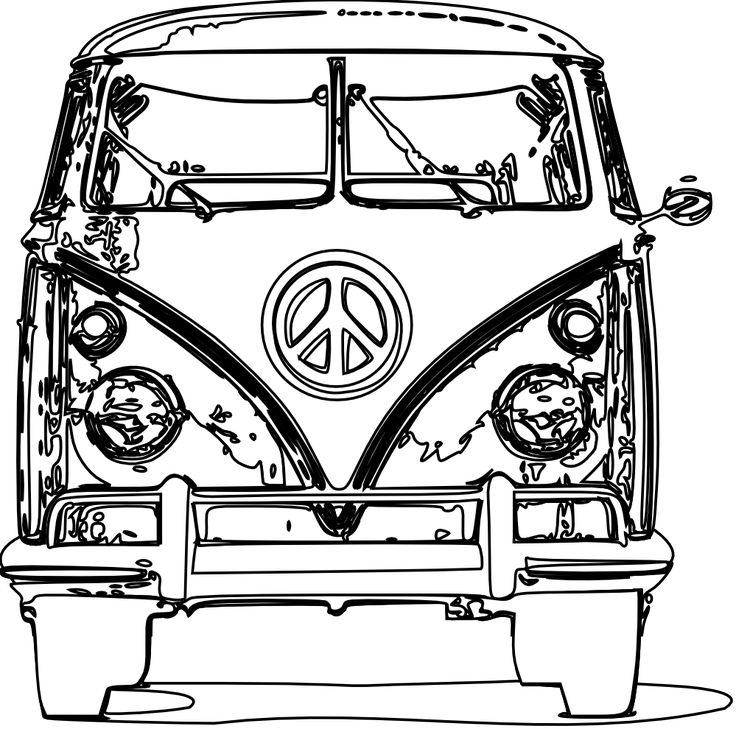 736x729 Vw Bus Coloring Pages
