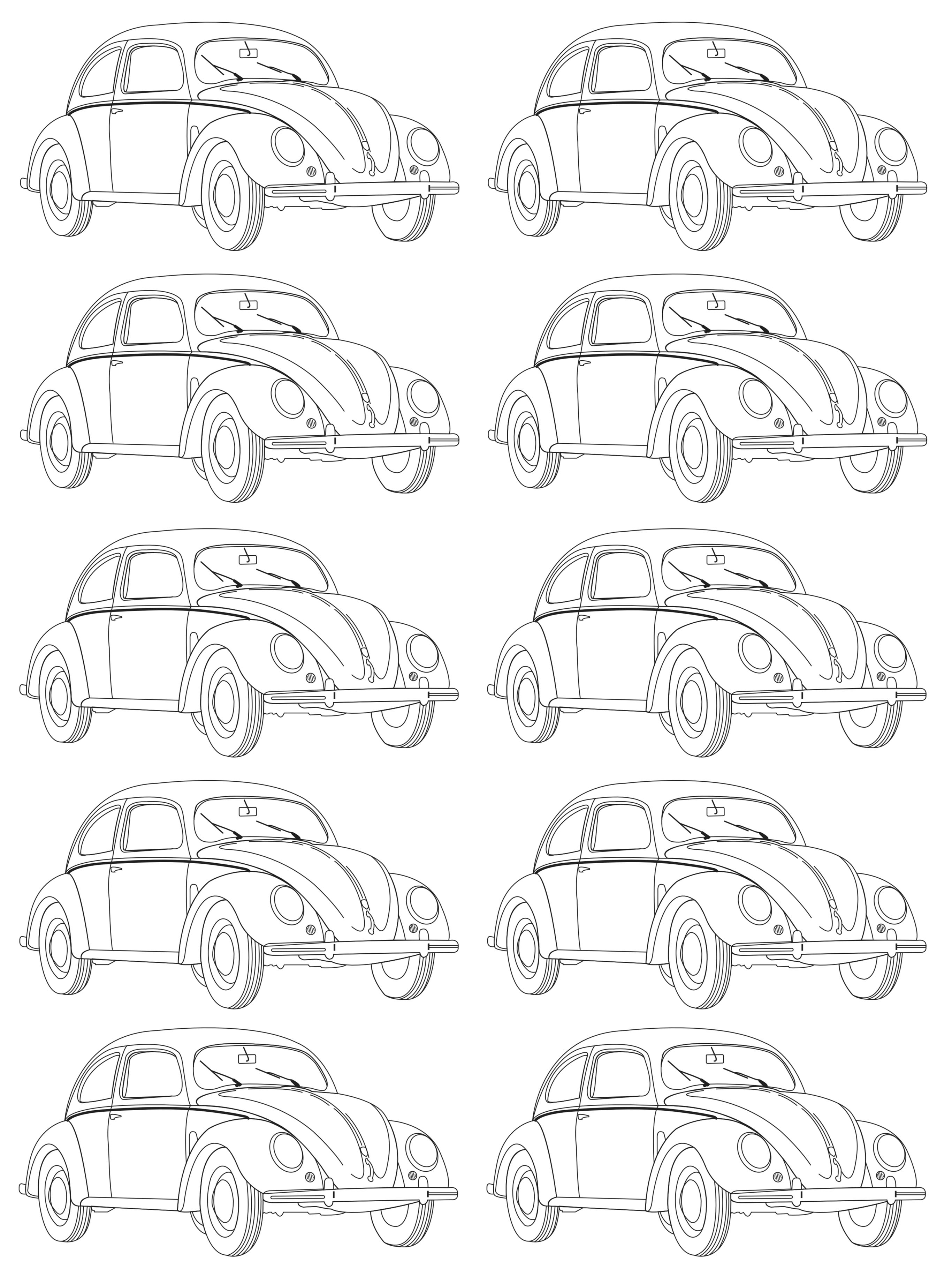 2731x3681 Volkswagen Type 1 Beetle Mosaic