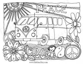 280x216 Vw Vans, Van And Adult Colouring Pages Adult Coloring Pages