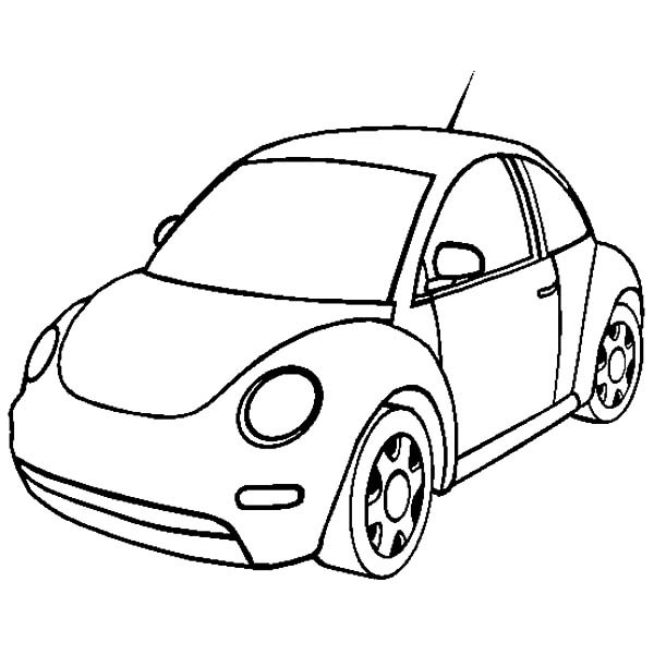 600x612 Vw Bug Coloring Page Coloring Book Vw Beetle Coloring Pages