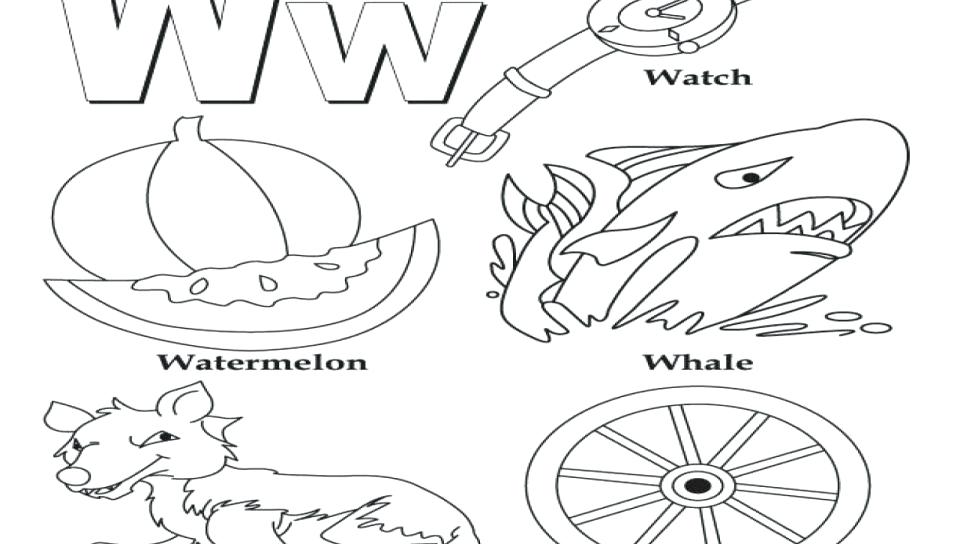960x544 Letter W Coloring Alphabet Letter W Coloring Page Free Printable