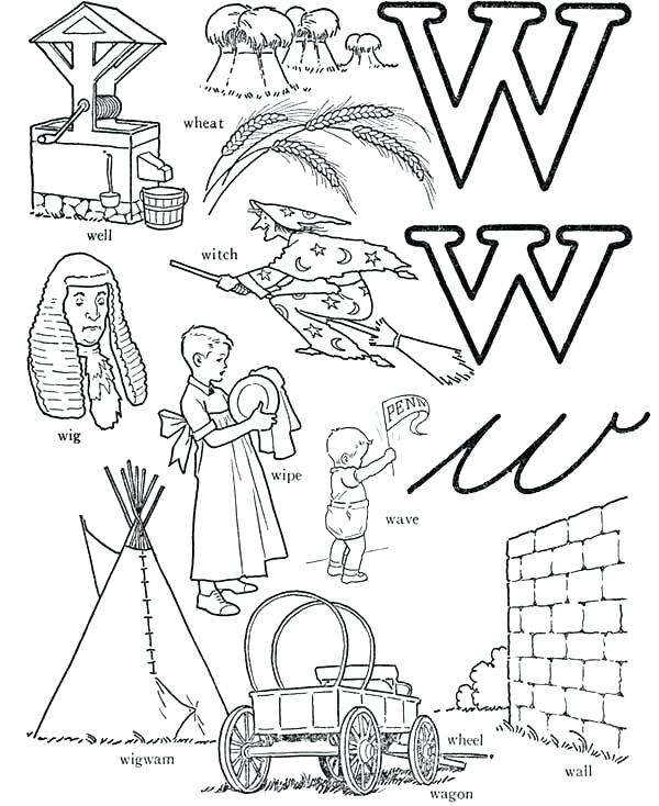 W Coloring Page at GetColorings.com | Free printable colorings pages to ...