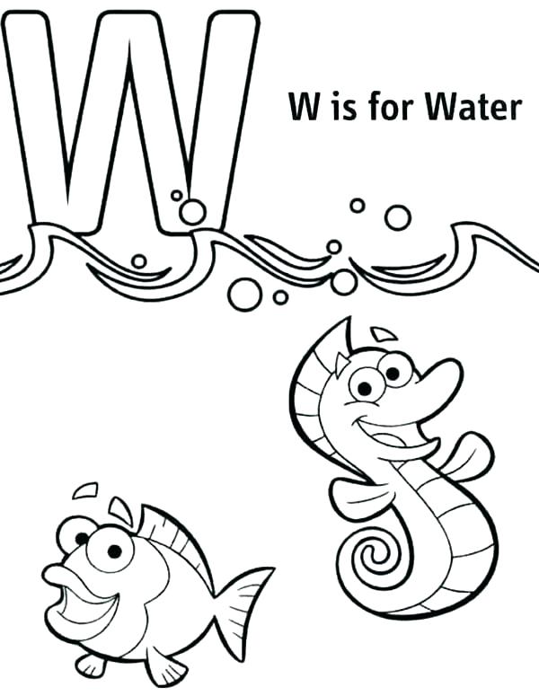 600x775 W Coloring Page Coloring Pages With Letters Letter W Coloring