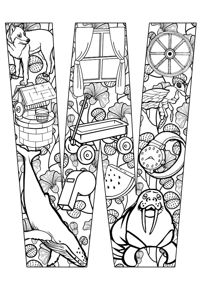 640x912 Coloring Pages For The Letter W Best Of Letters And Alphabet Is