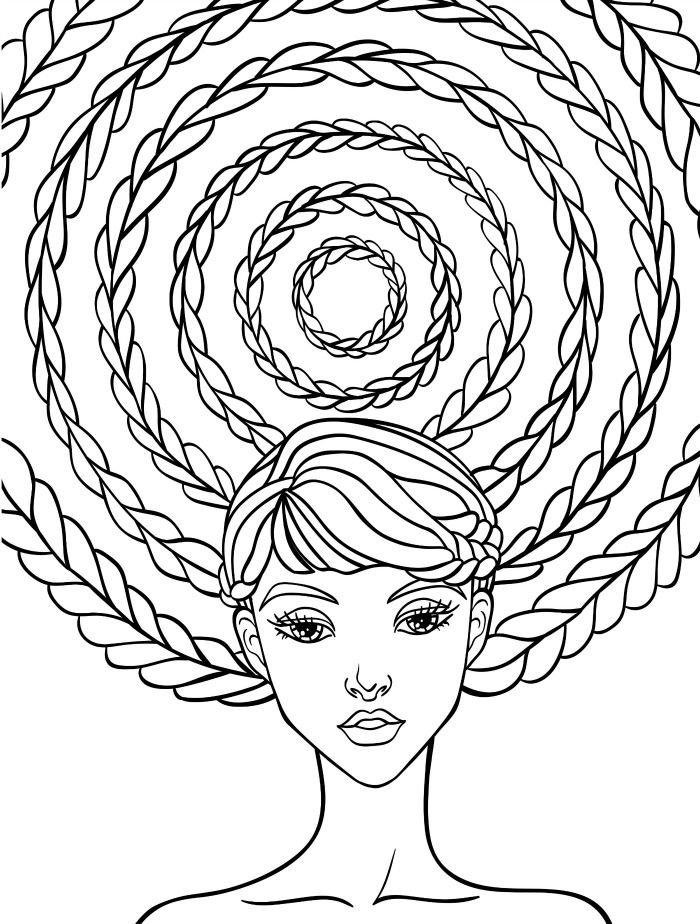 10 Crazy Hair Adult Coloring Pages Mandala Color Print 23655 700x924 10 Crazy Hair Adult Coloring Pages Mandala Color Print 23655