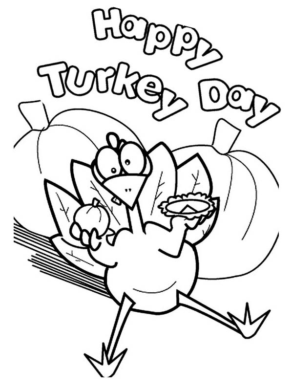 A Wacky Turkey On Canada Thanksgiving Day Coloring Page 600x800 A Wacky Turkey On Canada Thanksgiving Day Coloring Page