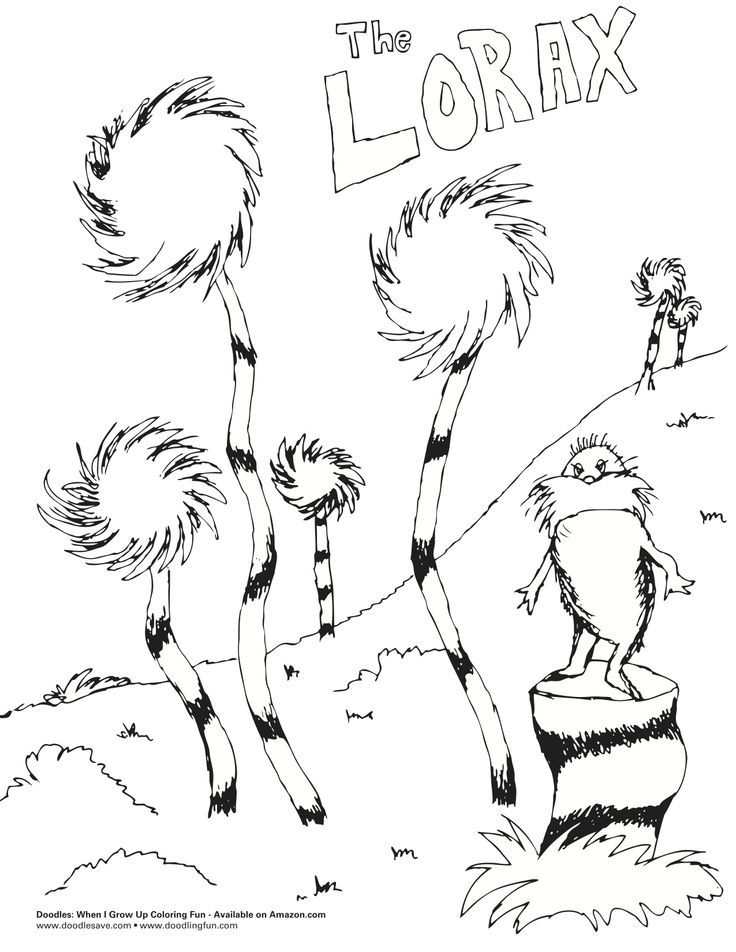 Lorax Trees, Printable Coloring Pages 736x952 Lorax Trees, Printable Coloring Pages