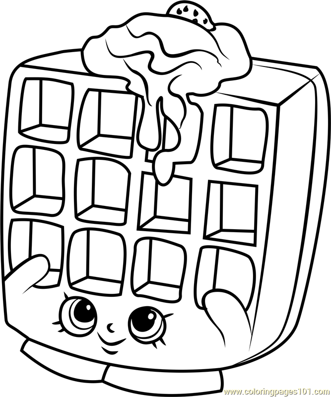 667x800 Waffle Sue Shopkins Coloring Page