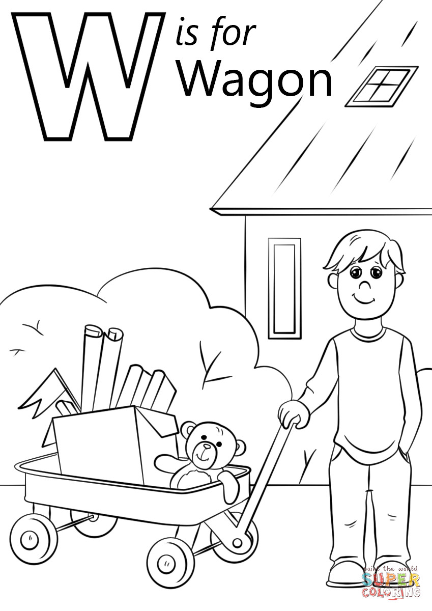 Limited Wagon Coloring Page Letter W Is For Free Printable Pages 849x1200 Limited Wagon Coloring Page Letter W Is For Free Printable Pages