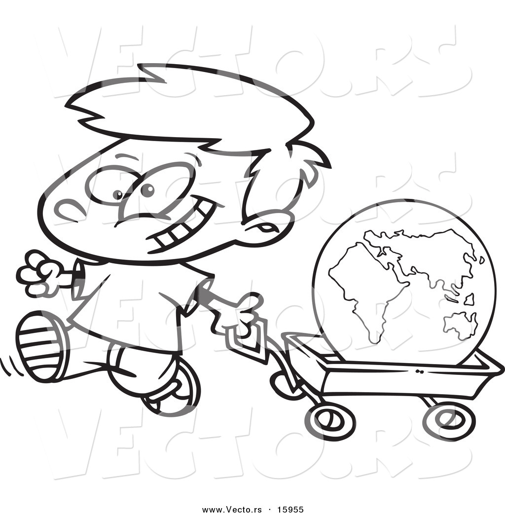 Vector Of A Cartoon Happy Boy Pulling The Globe In A Wagon 1024x1044 Vector Of A Cartoon Happy Boy Pulling The Globe In A Wagon