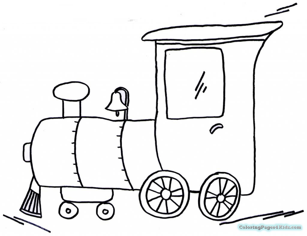 Enormous Simple Train Coloring Page Pages For Kids 1024x789 Enormous Simple Train Coloring Page Pages For Kids