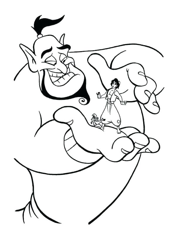 Genie Lamp Coloring Page 607x825 Genie Lamp Coloring Page
