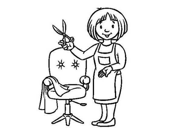 Professional Hairdresser Coloring Pages 567x444 Professional Hairdresser Coloring Pages
