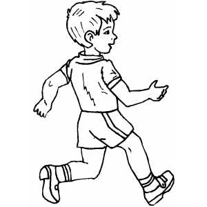 300x300 Fast Walking Boy Coloring Sheet