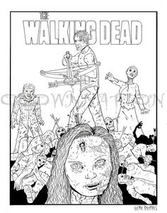 236x300 Walking Dead Coloring Pages To Print The Walking Dead's Andrea