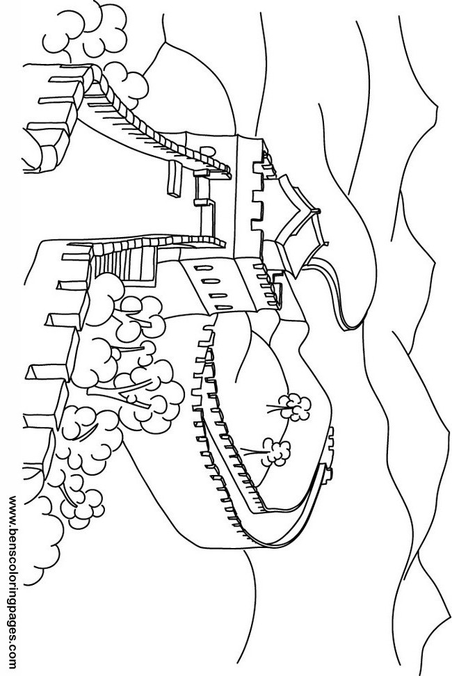 650x972 Coloring Page Of The Great Wall Of China Wall Decor And Painting